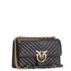 Pinko Borsa a tracolla Love One Chevron Nero Antique Gold - 2