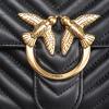 Pinko Borsa a tracolla Love One Chevron Nero Antique Gold - 4