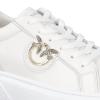 Pinko Sneakers Yoko in pelle Love Birds Bianco Platino - 6