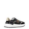 Pinko Sneakers Gem in pelle Nero Platino Bianco - 3