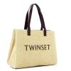 Twin Set Shopper con logo Paglia - 2